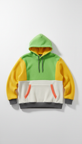 Felpa colorblock in pile