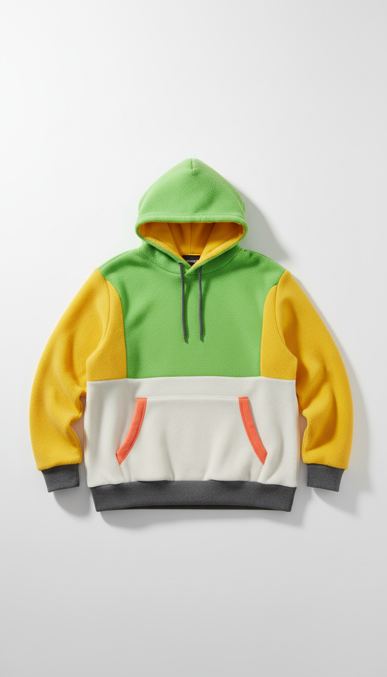 Felpa colorblock in pile